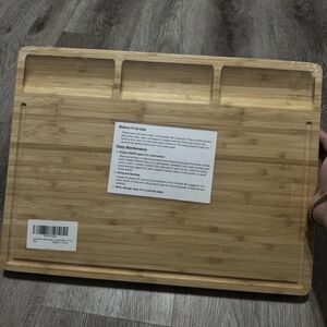 Charcuteri Board NEW SEALED Wooden Bamboo Board 17x12.6